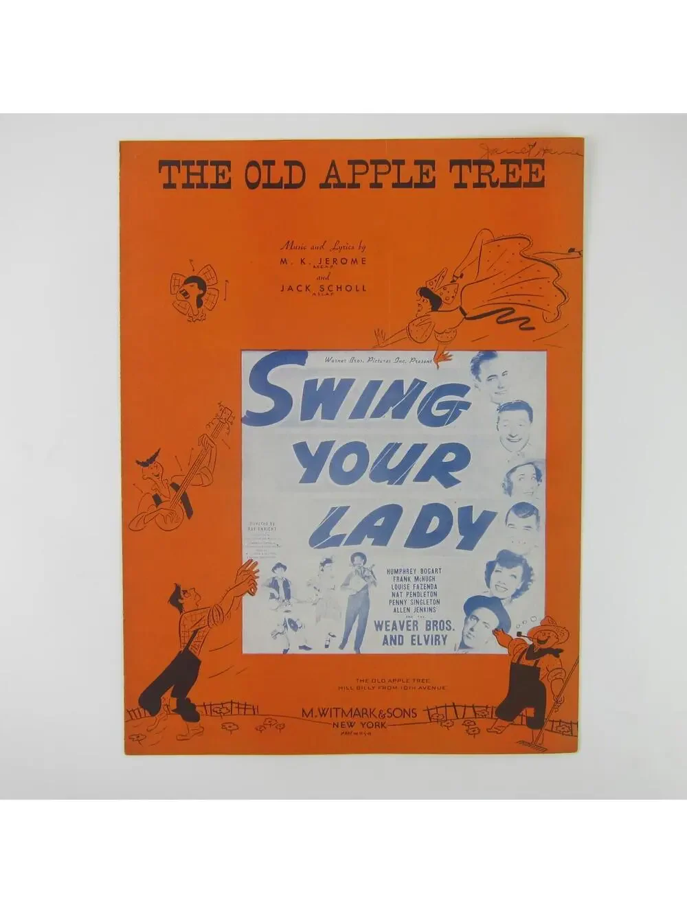 Sheet Music The Old Apple Tree Swing Your Lady Humphrey Bogart Vintage 1938